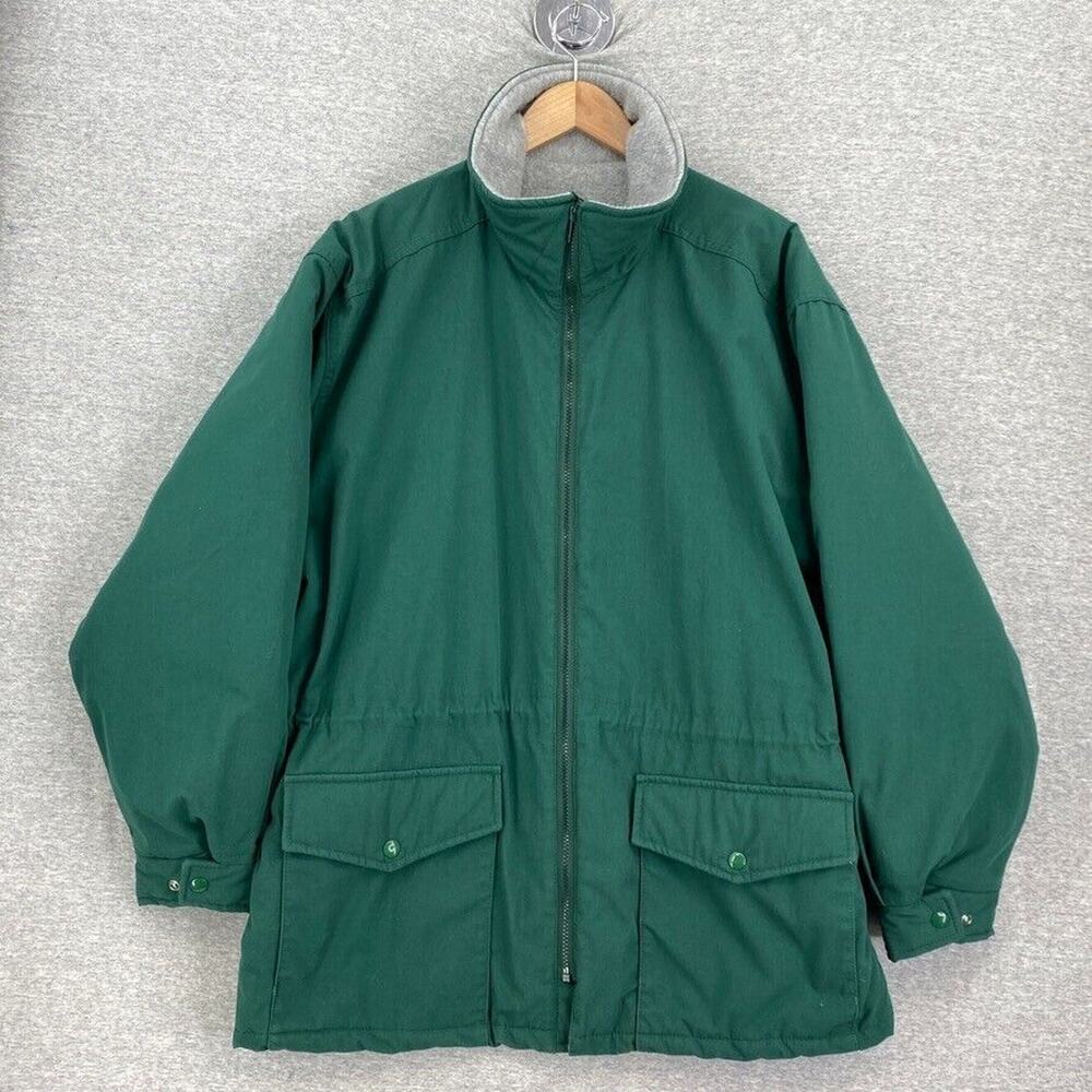 Nemesis Jacket Mens Large Green Chore Coat Union Made USA Arctic Fleece Lined
